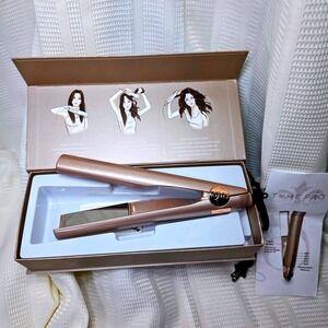 TYME Iron Pro 2-in-1 Hair Curler & Straightener Rose Gold Titanium Open Box 400F